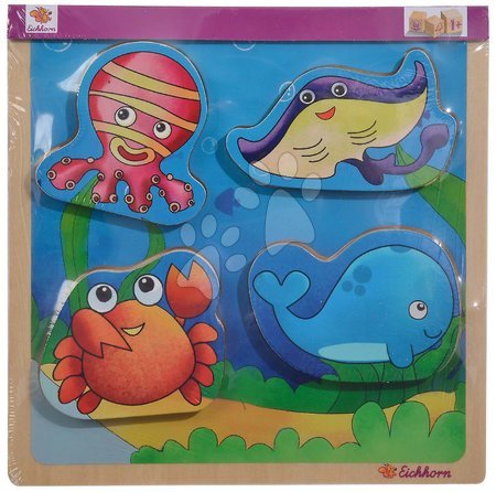 Jouets didactiques en bois - Puzzle animaux en bois 2D Lift Out Puzzle Eichhorn  - 3
