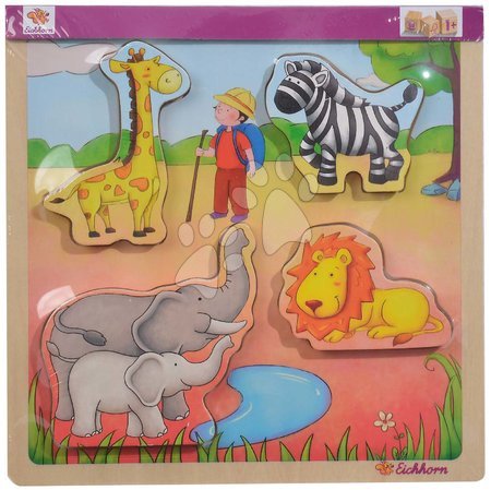 Jouets didactiques en bois - Puzzle animaux en bois 2D Lift Out Puzzle Eichhorn  - 4