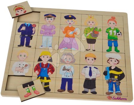 Lernspiele aus Holz - Holzpuzzle Berufe Lift Out Puzzle Eichhorn_1