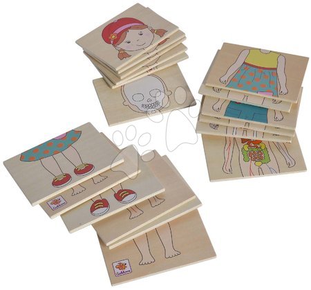 Jocuri educative din lemn - Puzzle din lemn corpul uman Body Puzzle with Wooden Box Eichhorn _1