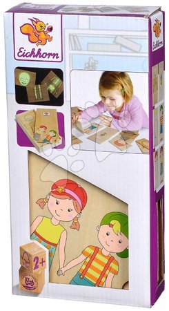 Lesene poučne igre - Lesene puzzle človeško telo Body Puzzle with Wooden Box Eichhorn  - 2