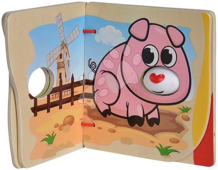 Dřevěné naučné hry - Dřevěná obrázková knížka Picture Book Farm Eichhorn - 2