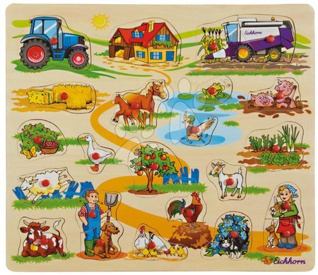 Dřevěné naučné hry - Dřevěné puzzle Pin Puzzle Eichhorn - 4