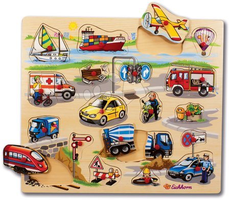 Drevené náučné hry - Drevené puzzle Pin Puzzle Eichhorn _1