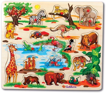 Dřevěné naučné hry - Dřevěné puzzle Pin Puzzle Eichhorn - 3