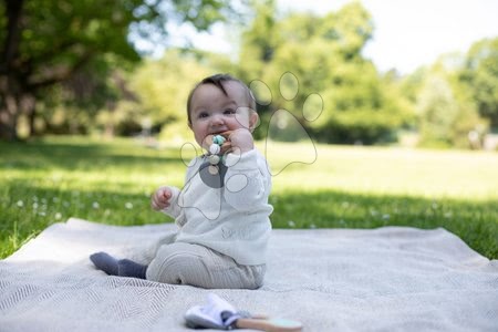 Chrastítka a kousátka - Dřevěné kousátko silikonové Bio 100% Natur Baby Pure Teether Eichhorn_1