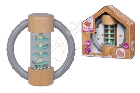 Hračky pre najmenších - Drevená hrkálka Baby Pure Rattle Ring Eichhorn_1