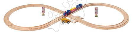 Drewniane zabawki  - Drewniana kolejka szynowa Train Figure-of 8 Railway Eichhorn