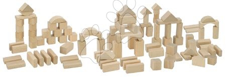 Dřevěné hračky - Dřevěné kostky Natural Wooden Blocks Eichhorn