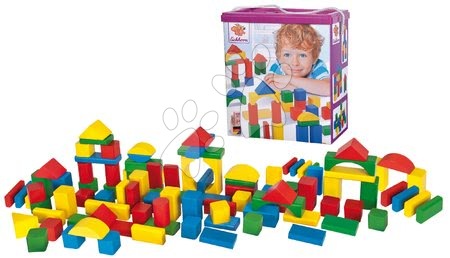 Fa építőjátékok - Fakockák színesek Coloured Wooden Blocks Eichhorn