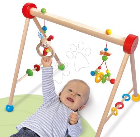 Jucării pentru bebeluși de la 3 la 6 luni - Centru de activități din lemn Grasping Circle Baby Eichhorn pentru bebelușii de la 3 luni_1