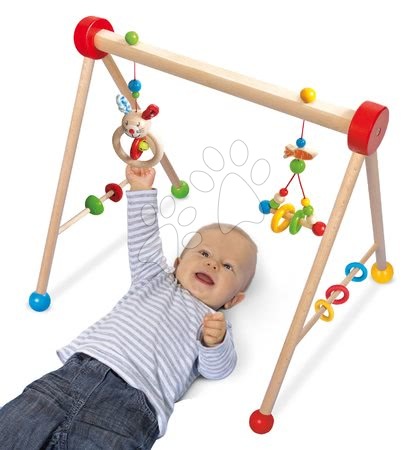 Hrazdičky a hrací deky - Dřevěná hrazda Baby Gym Eichhorn - 2