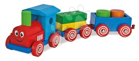 Drevené vláčiky a vláčkodráhy - Drevený vláčik s kockami Coloured Train Eichhorn