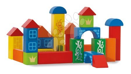 Jucării din lemn  - Cuburi din lemn Knight Building Blocks Eichhorn