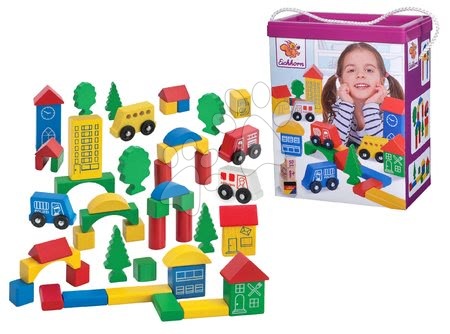 Holzwürfel - Holzwürfel bunt Wooden city Blocks Eichhorn - 2