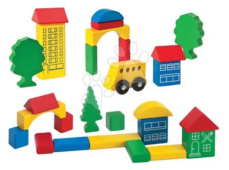 Holzwürfel - Holzwürfel bunt Wooden city Blocks Eichhorn - 3
