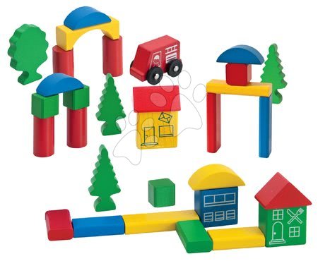 Holzwürfel - Holzwürfel bunt Wooden city Blocks Eichhorn - 5