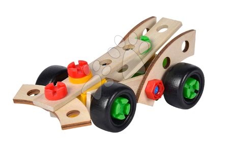 Lesene igrače - Lesene kocke trije dirkalni avtomobili Constructor Racer Eichhorn_1