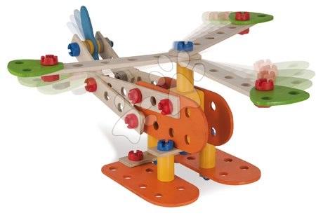Juegos de construcción de madera Eichhorn - Constructor Biplane Eichhorn de madera juguete avión biplano - 5