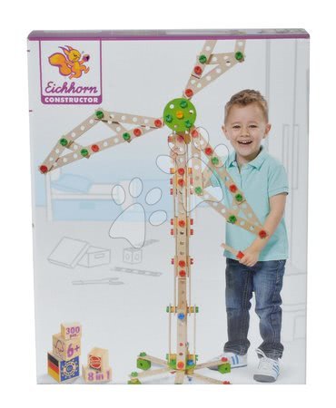 Fa építőjátékok Eichhorn - Fa építőjáték szélmalom Constructor Windmill Eichhorn - 15