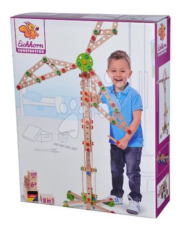 Fa építőjátékok Eichhorn - Fa építőjáték szélmalom Constructor Windmill Eichhorn - 16