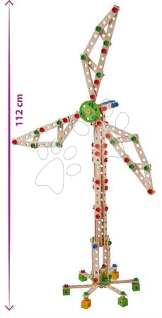 Fa építőjátékok Eichhorn - Fa építőjáték szélmalom Constructor Windmill Eichhorn - 13