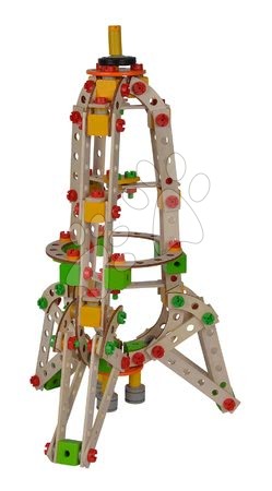 Dřevěné hračky - Dřevěná stavebnice vesmír Rocket Constructor Tool Box Eichhorn_1