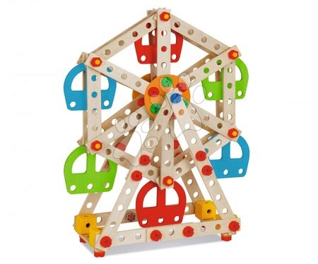Drewniane układanki Eichhorn - Drewniana konstrukcja lunaparku Constructor Big Wheel Eichhorn - 2