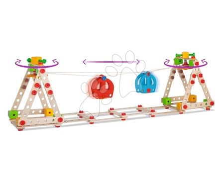 Drewniane układanki Eichhorn - Drewniana konstrukcja lunaparku Constructor Big Wheel Eichhorn - 6