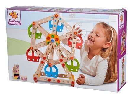 Drewniane układanki Eichhorn - Drewniana konstrukcja lunaparku Constructor Big Wheel Eichhorn - 13