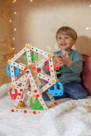 Drewniane układanki Eichhorn - Drewniana konstrukcja lunaparku Constructor Big Wheel Eichhorn - 9