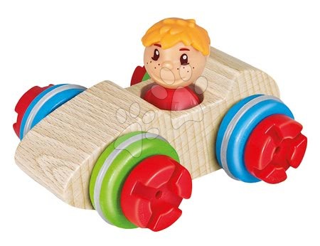 Fa építőjátékok Eichhorn - Fa építőjáték versenyautó Constructor Maxi Racer Eichhorn