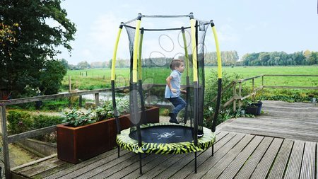 Trambuline - Trambulină cu plasă de siguranță Tiggy Junior trampoline Green Exit Toys_1