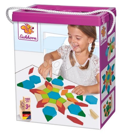 Holzwürfel - Holzpuzzle, Mosaik Mosaic Game Eichhorn - 6