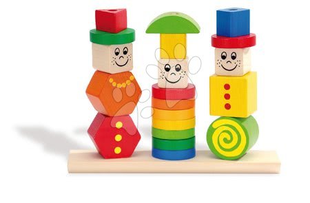 Dřevěné didaktické hračky - Dřevěná skládačka figurky Stacking Puzzle Figures Eichhorn