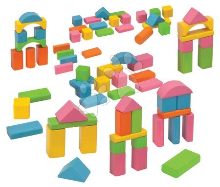 Dřevěné hračky - Dřevěné kostky Coloured Wooden Blocks Eichhorn