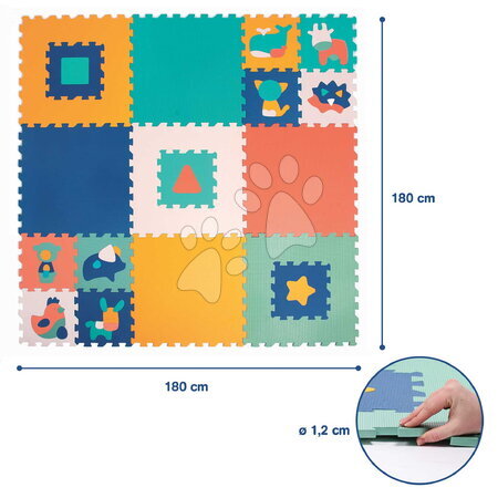 Podlahové puzzle pro miminka - Pěnové puzzle Jumbo XXL Foam Mat Ludi - 9