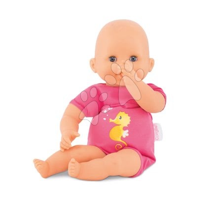 Igrače dojenčki od 18. meseca - Dojenček za kopanje Bebe Bath Plouf Fuchsia Corolle z modrimi mežikajočimi očkami 30 cm od 18 mes_1