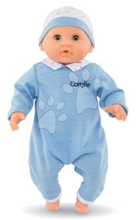 Puppen ab 18 Monaten - Puppe Bébé Calin Mael Corolle mit blauen Scheraugen und Bohnen 30 cm ab 18 Monaten