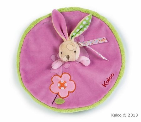 Hračky pre najmenších - Plyšový zajačik na maznanie Colors-Round Doudou Rabbit Flower Kaloo