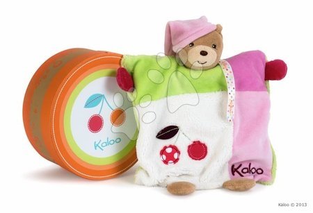 Kiságy játékok  - Plüss maci kesztyűbáb Colors-Doudou Puppet Bear Cherry Kaloo