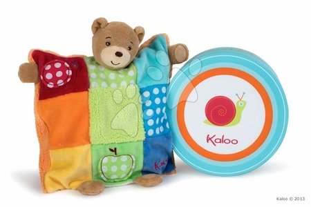 Kaloo - Plyšový medvedík bábkové divadlo Colors-Doudou Puppet Bear Patchwork Kaloo