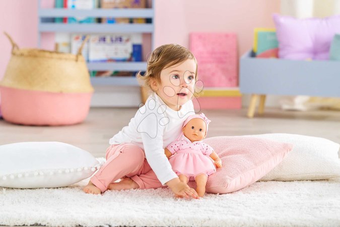 Panenky pro dívky - Bábika Mon Adorable Petit Poupon Hearts Corolle s modrými klipkajícími očima se sukničkou 30 cm od 12 měs_4