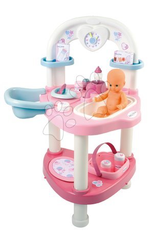 Domčeky pre bábiky sety - Set prebaľovací stôl pre bábiku Baby Nurse Srdiečko Smoby - 8