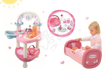 Pečovatelské centrum pro panenky - Set přebalovací stůl Baby Nurse Srdíčko Smoby - 13