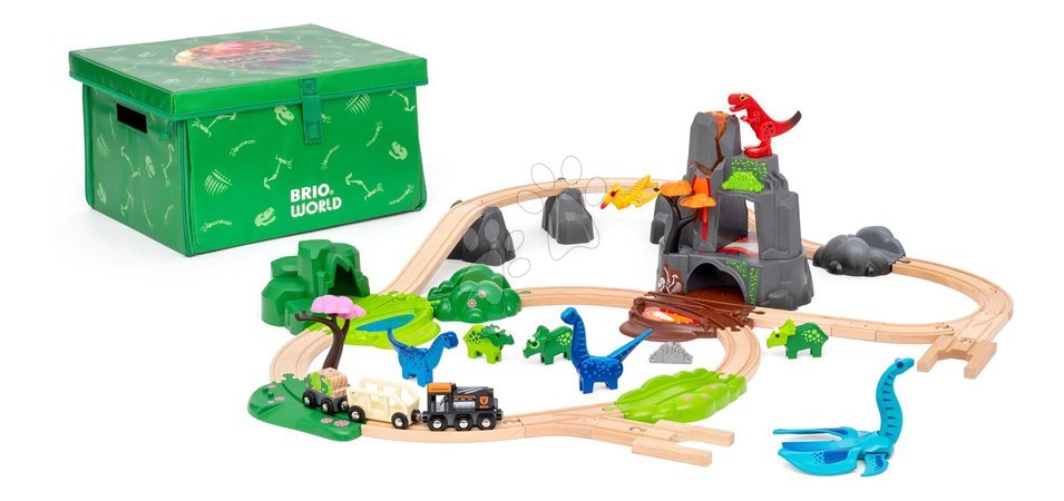 Holzeisenbahnen BRIO - Drevená vláčikodráha s dinosaurmi Dinosaur Deluxe Set BRIO_1