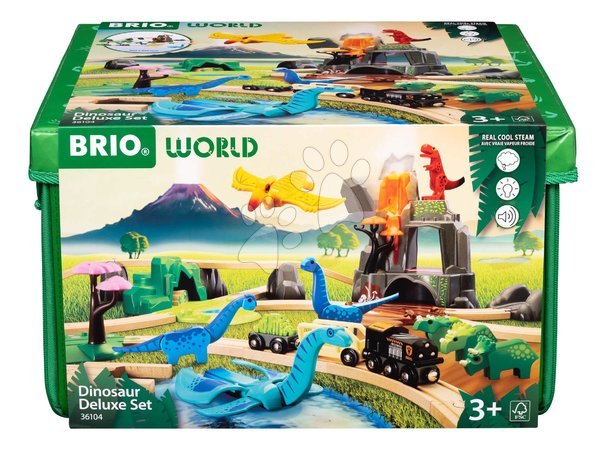 Holzeisenbahnen BRIO - Drevená vláčikodráha s dinosaurmi Dinosaur Deluxe Set BRIO - 3