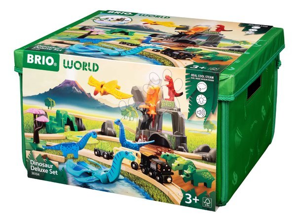 Holzeisenbahnen BRIO - Drevená vláčikodráha s dinosaurmi Dinosaur Deluxe Set BRIO - 4