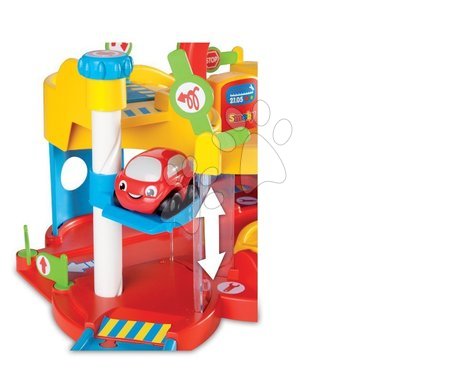 Garaže - SMOBY 211265 Vroom Planet moja veľká garáž MON PREMIER s DVD rozpravkami a 2 autickami,  +18 m, 56*31*29 cm - 14