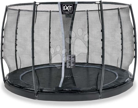 In Ground Trampolines  - EXIT Dynamic ground level trampoline ø305cm with safety net - black